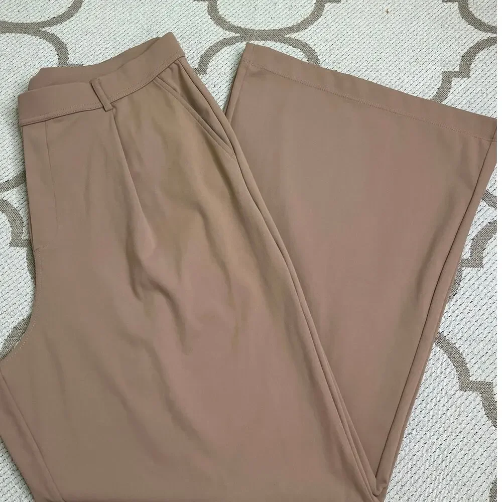 Halara Flex DayStretch High Waisted Pull On Pocket wide Leg Work Pants, size XL - Picture 2 of 12
